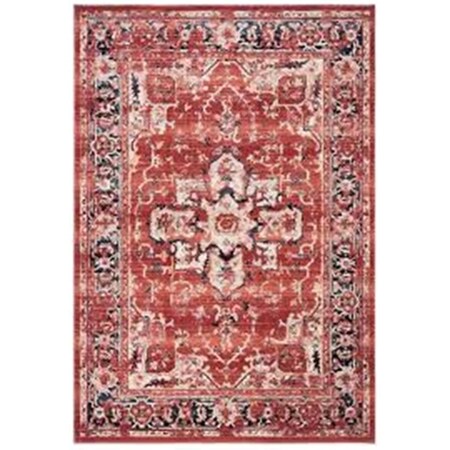 Safavieh 5 ft. 3 in. x 7 ft. 6 in. Charleston Bohemian Rectangle Area Rug Red & Ivory CHL411Q-5